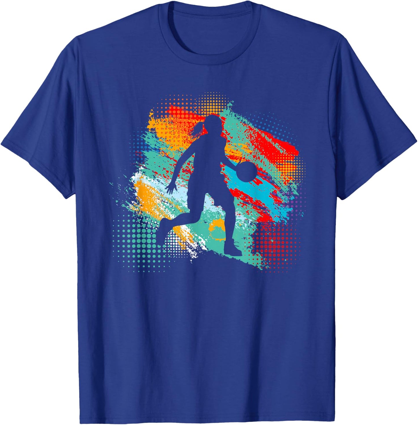 Basketball Sports Fan Women Girls Player T-Shirt - T-Shirt | Royal