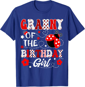 Granny Of The Birthday Girl Lady Bug Birthday Party T-Shirt - T-Shirt | Royal