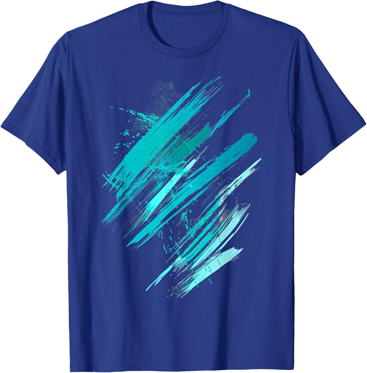Turquoise and Black Running Graphic T-Shirt - T-Shirt | Royal
