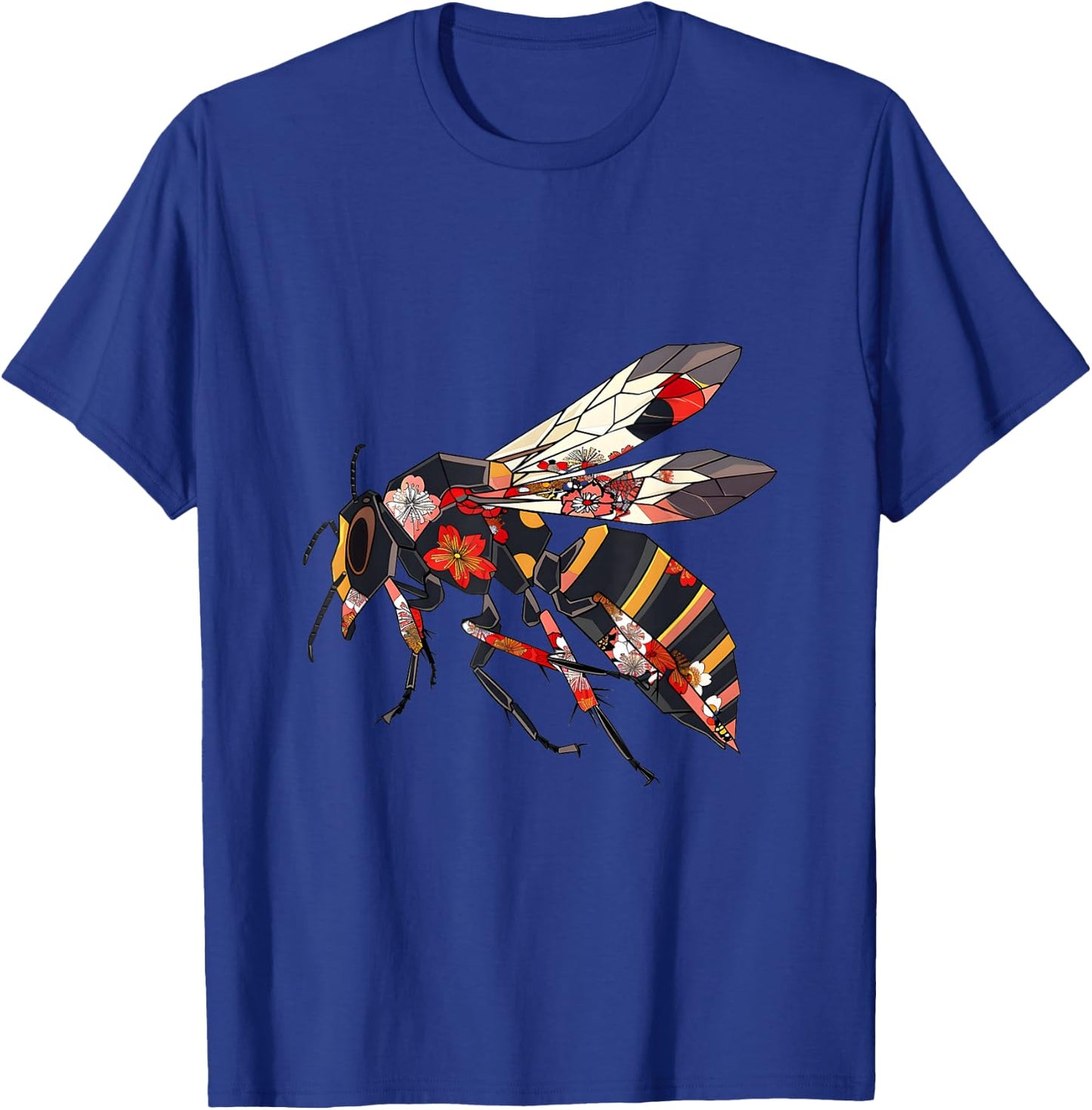 Japanese Giant Hornet Origami Cherry Blossom Hornets T-Shirt - T-Shirt | Royal