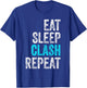 Gaming Clan Apparel Eat Sleep Clash Repeat Clans Vintage T-Shirt - T-Shirt | Royal