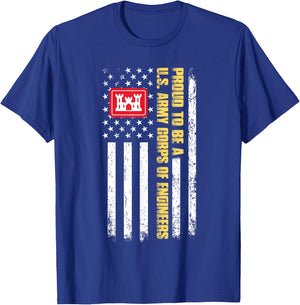 Proud To Be A United States Army Corps of Engineers T-Shirt - T-Shirt | Royal