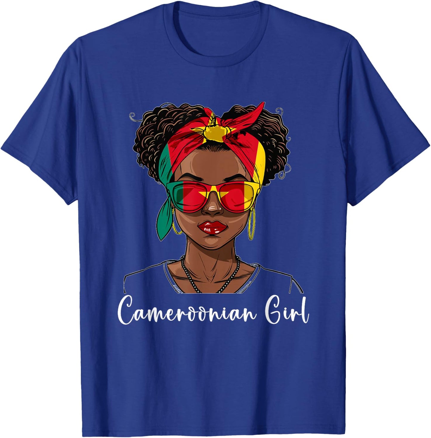 Cameroon Flag Outfit for Woman Girl Souvenirs Cameroonian T-Shirt - T-Shirt | Royal