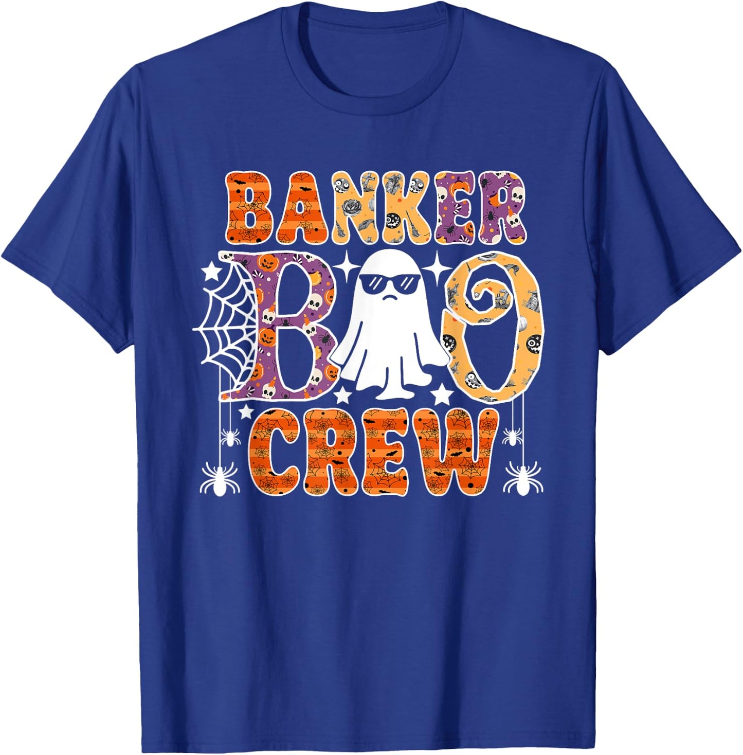 Banker Boo Crew Funny Ghost Halloween Costume T-Shirt - T-Shirt | Royal