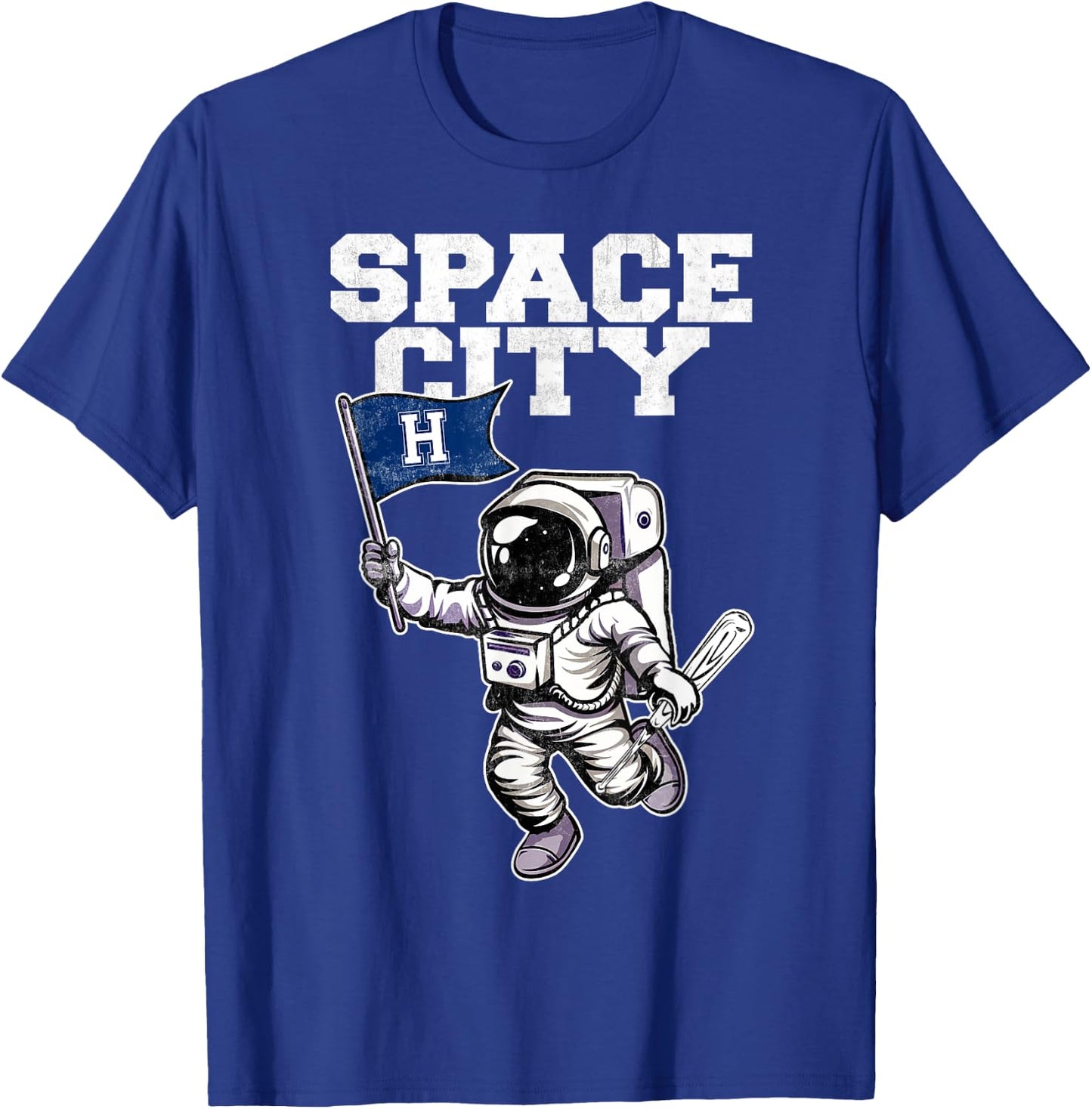 Vintage Houston Name Space City Classic Arts Astronauts T-Shirt - T-Shirt | Royal