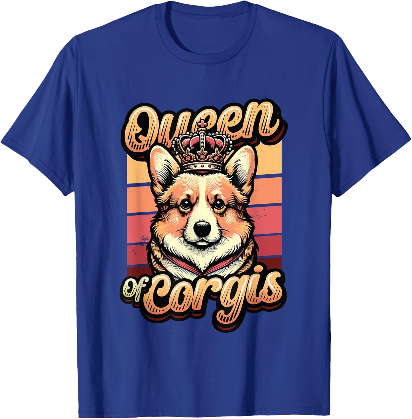 Corgi Girls Queen Of Corgis T-Shirt - T-Shirt | Royal