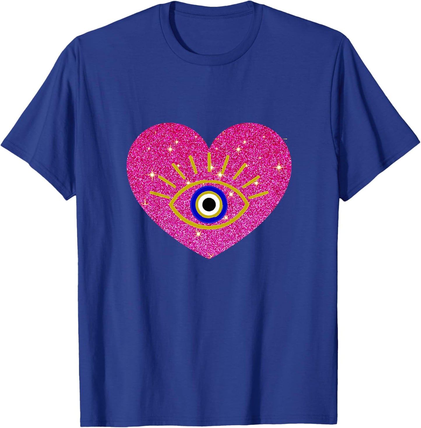 Pink Heart Cute Evil Eye Protection Toddler's and Children T-Shirt - T-Shirt | Royal