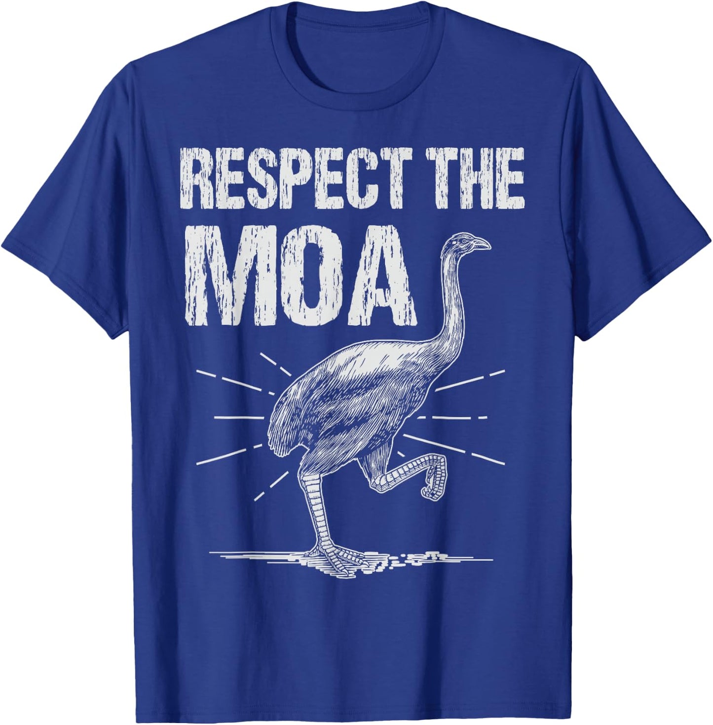 Moa Bird - Respect The Moa T-Shirt - T-Shirt | Royal