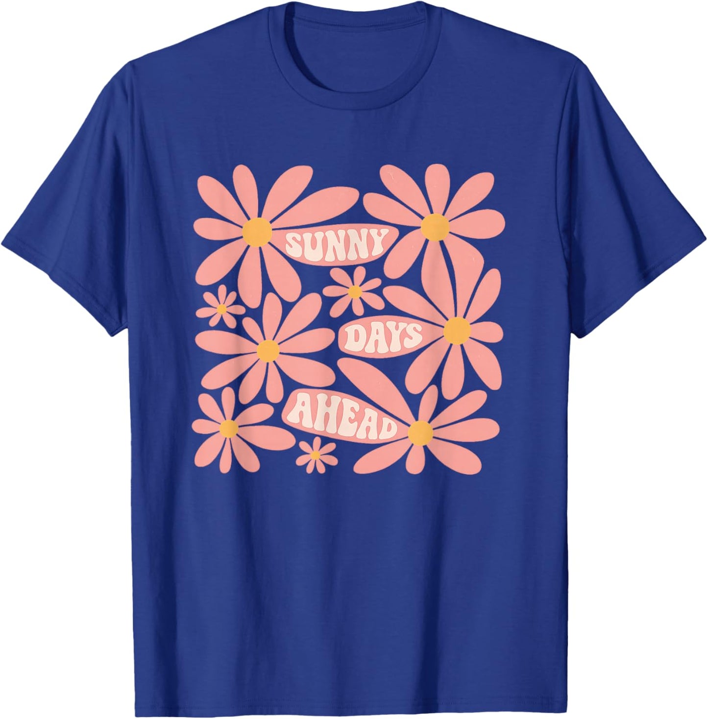 Retro Sunny Day Ahead Summer Floral Women's Casual Wear T-Shirt - T-Shirt | Royal