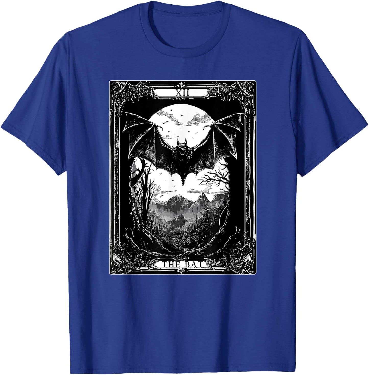 The Bat Tarot Card Vintage Gothic Halloween T-Shirt - T-Shirt | Royal
