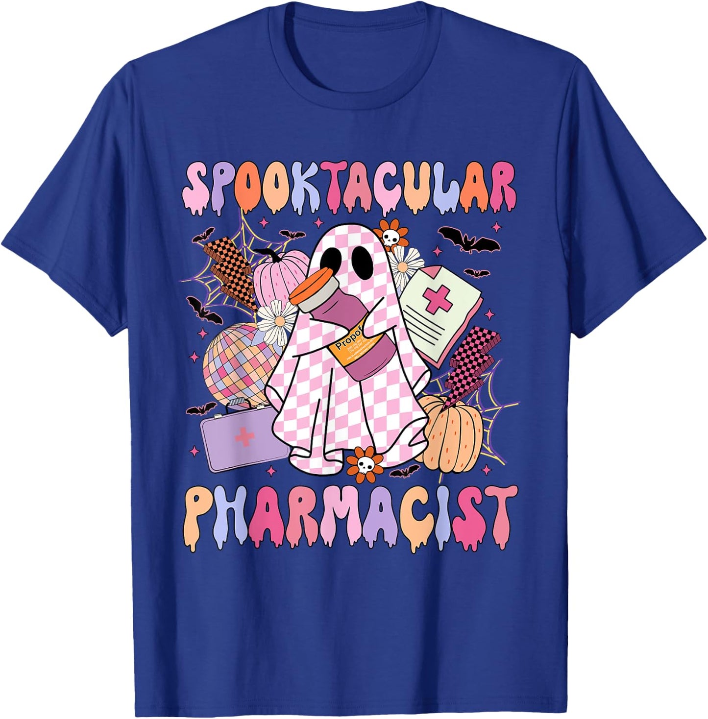 Spooktacular Pharmacist Spooky Halloween Pharmacy Week T-Shirt - T-Shirt | Royal