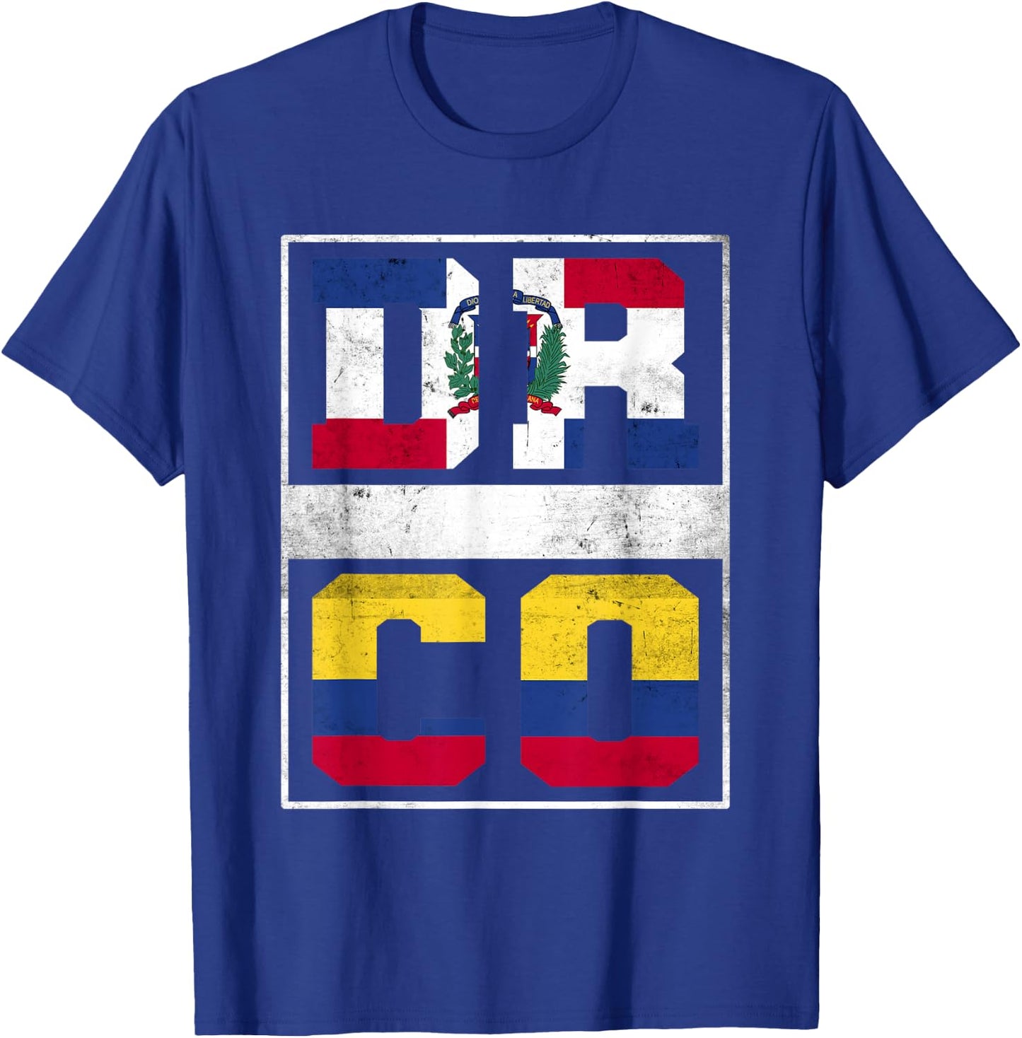 Dominican Republic and Colombia Mix Dominicana Colombian T-Shirt - T-Shirt | Royal