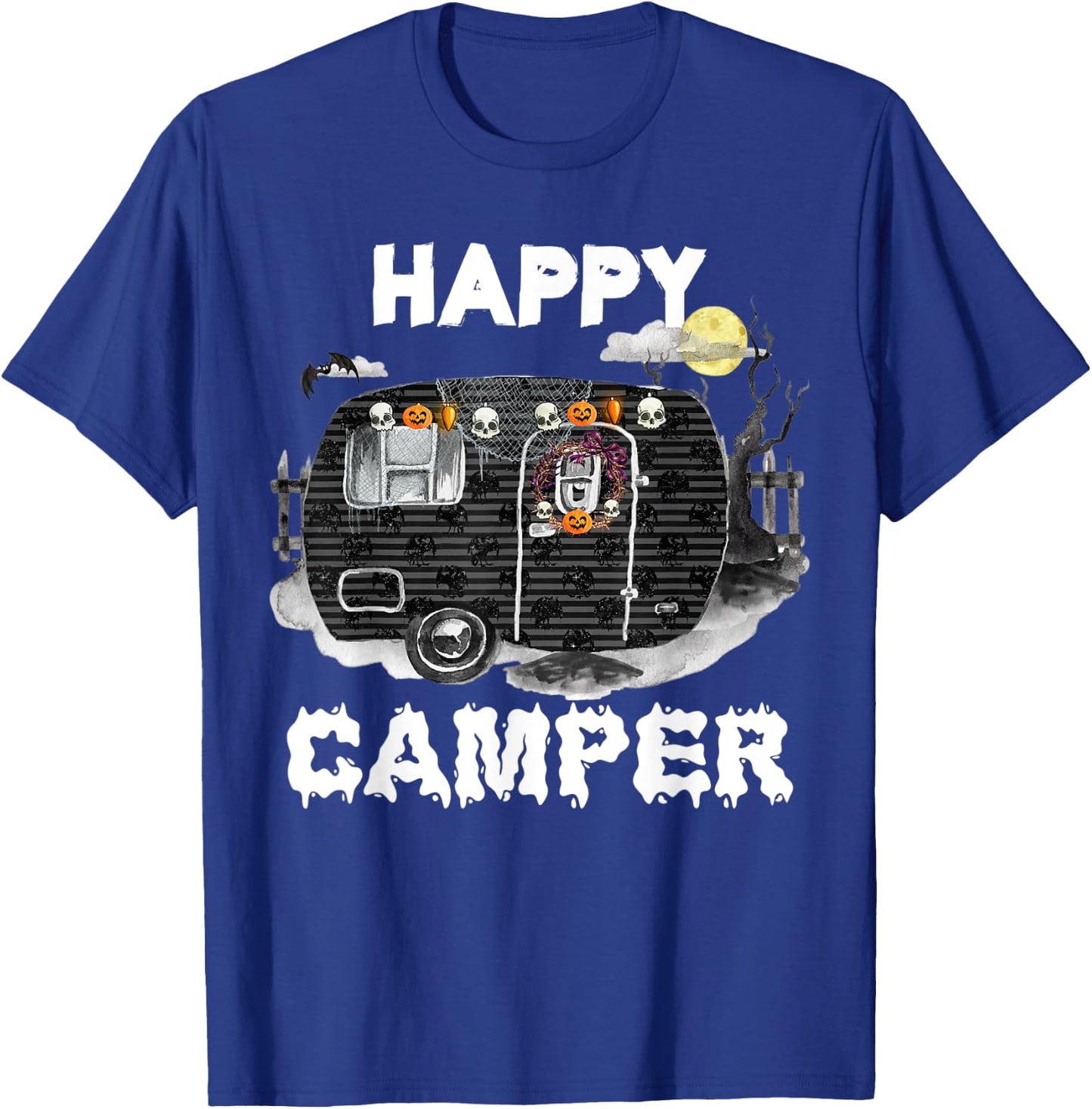 CAMPING Happy Camper Halloween Camp O Ween T-Shirt - T-Shirt | Royal