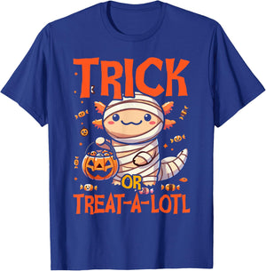 Trick or Treat A Lotl Axolotl Halloween Costume Toddler Kids T-Shirt - T-Shirt | Royal