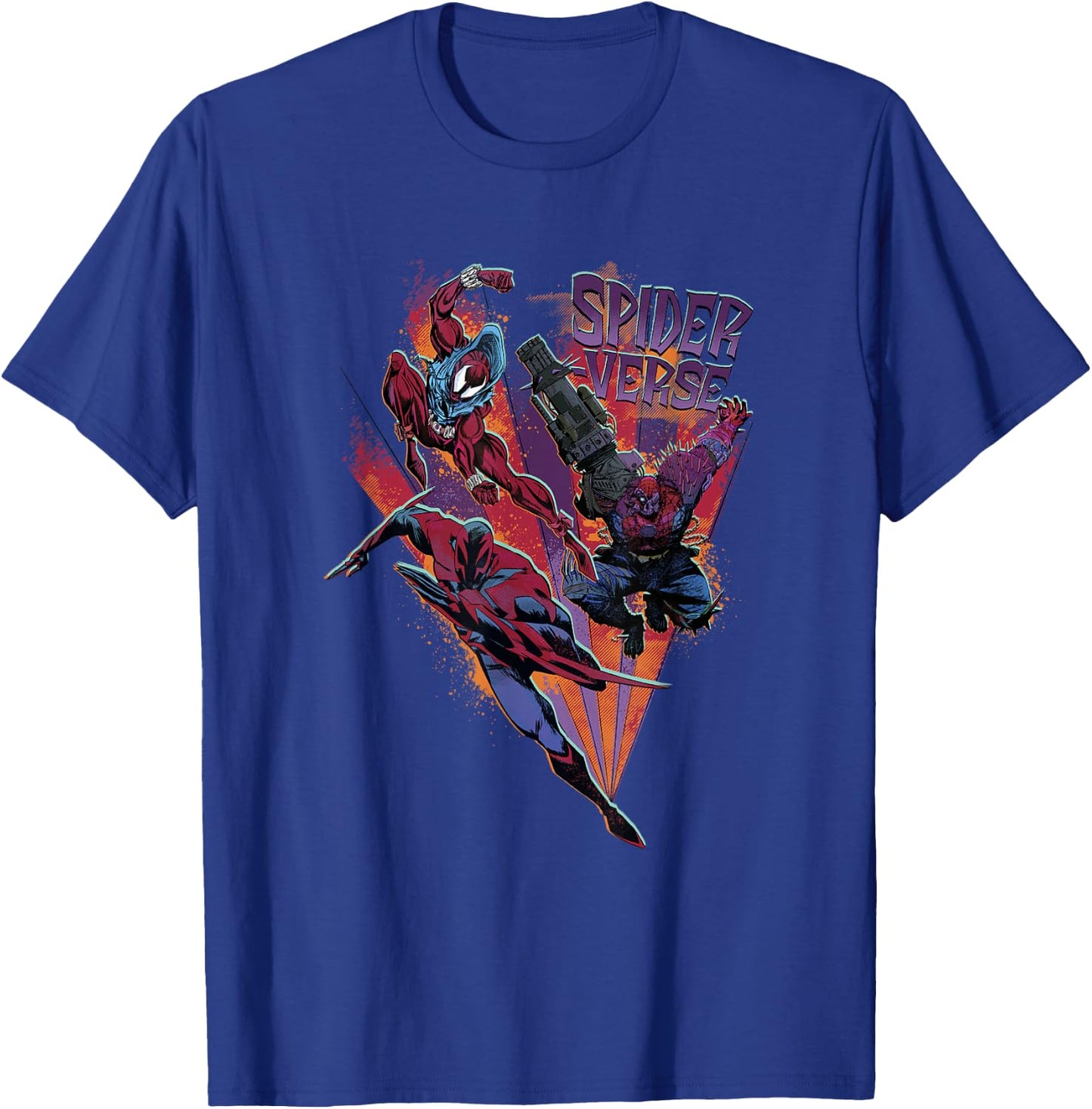 Marvel Spider-Man Across The Spider-Verse Part 1 Comic Style T-Shirt - T-Shirt | Royal