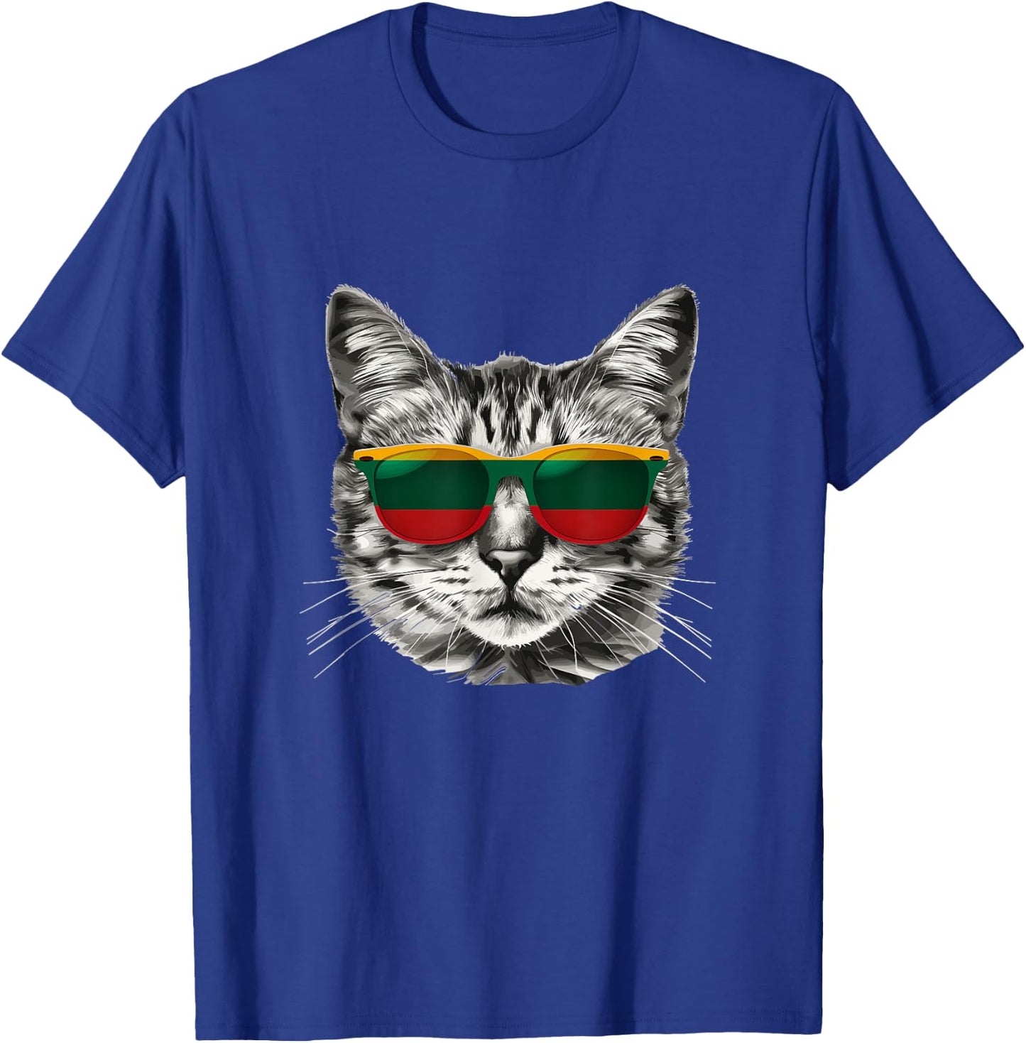 Lithuanian Flag Cat Owner Souvenirs Products Kitten T-Shirt - T-Shirt | Royal