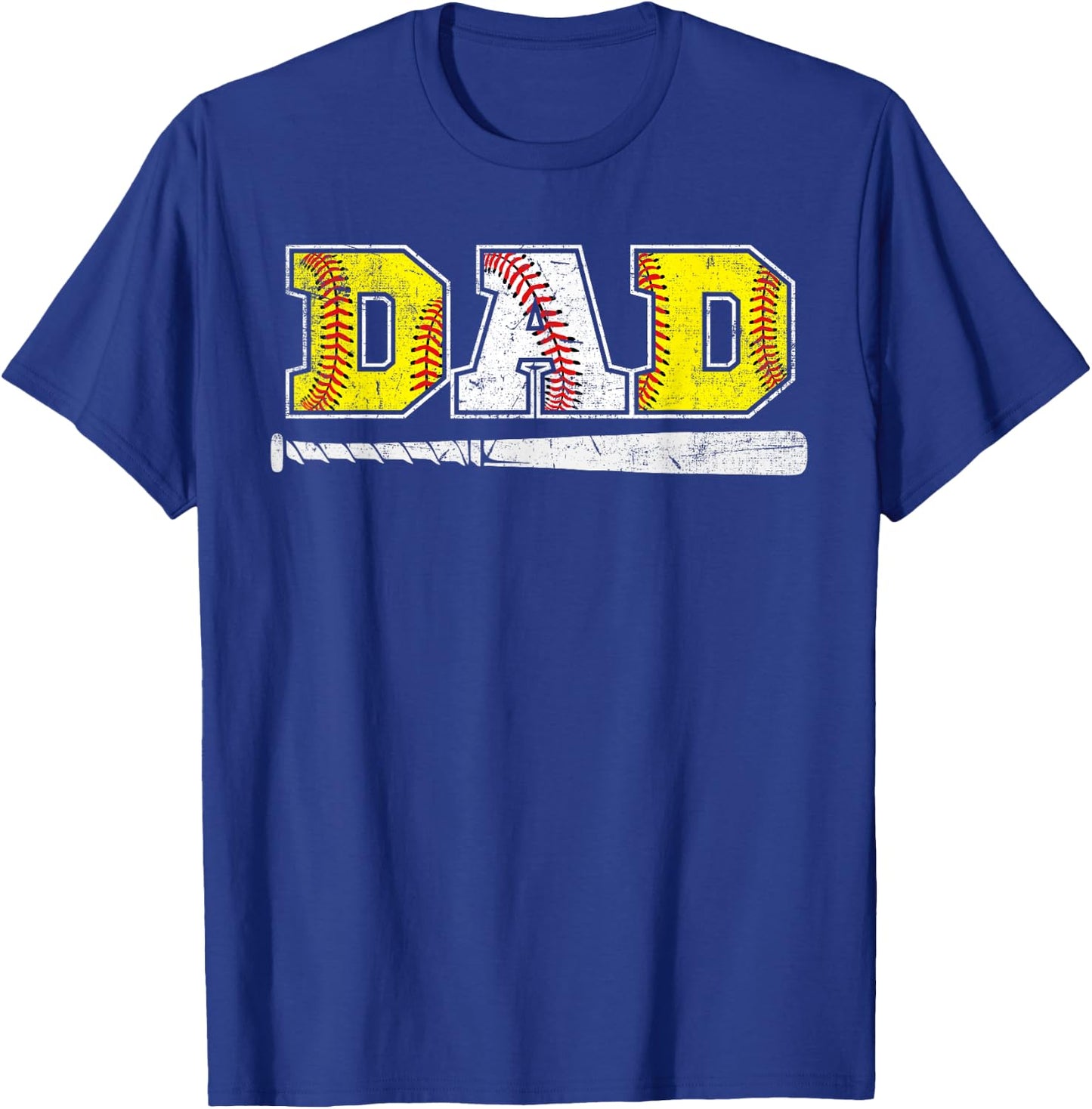 Baseball Dad Softball Father's Day Daddy Sport Lovers T-Shirt - T-Shirt | Royal