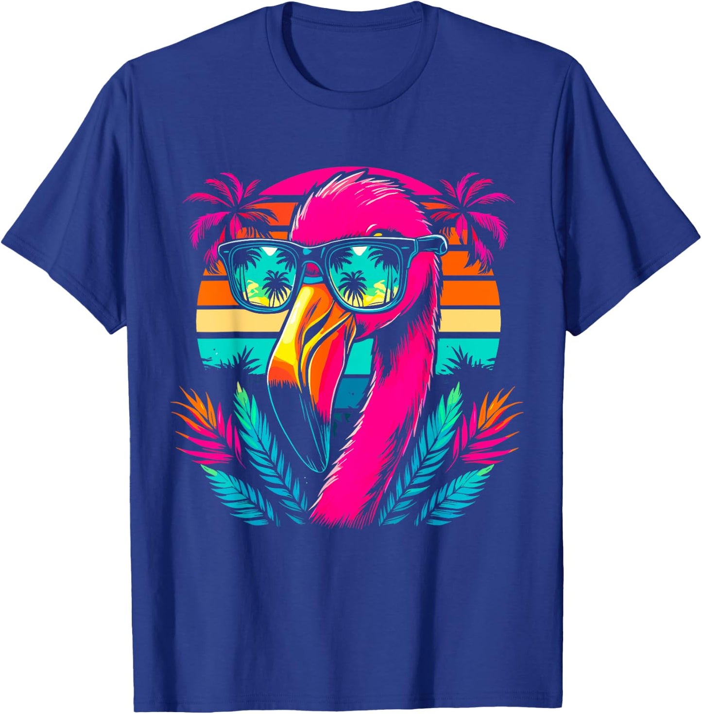 Cool Flamingo with Sunglasses T-Shirt - T-Shirt | Royal