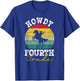 Howdy 4th Grade Cowboy Western Back To School Fourth Grade T-Shirt - T-Shirt | Royal