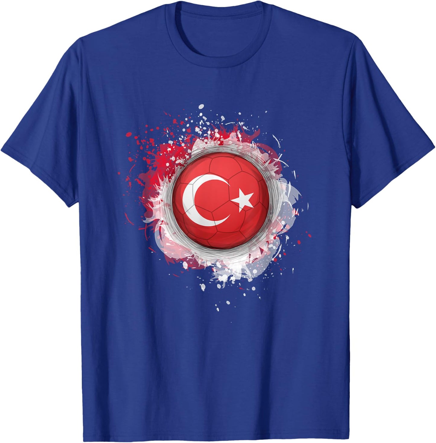 Proud Heritage Turkey Flag Soccer Ball T-Shirt - T-Shirt | Royal
