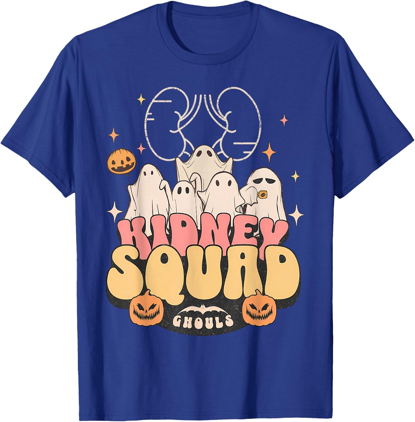 Nurse Kidney Squad Halloween Cute Ghost Nurse Dialysis RN T-Shirt - T-Shirt | Royal
