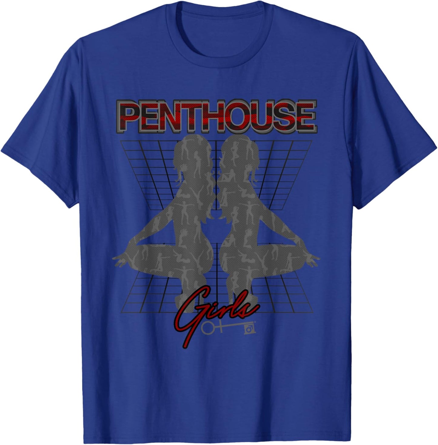 Penthouse Magazine Girls Logo Burlesque Synthwave Retro Icon T-Shirt - T-Shirt | Royal