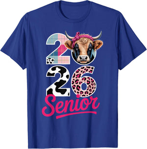 2026 Senior Cow Lovers Graduation Funny Class Shirt for T-Shirt - T-Shirt | Royal