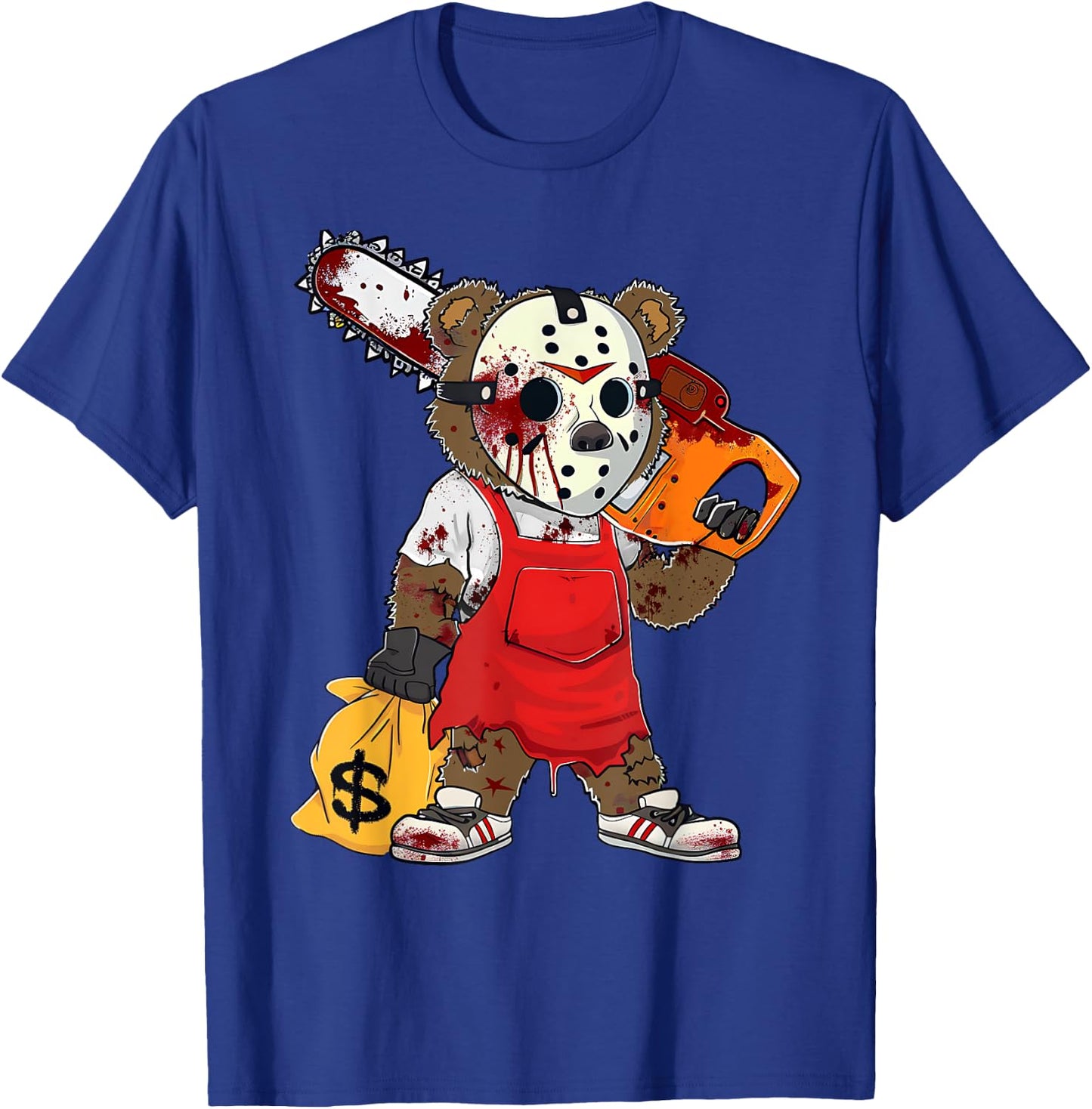 Scary Halloween Costume Hip Hop Lover Teddy Bear Horror T-Shirt - T-Shirt | Royal