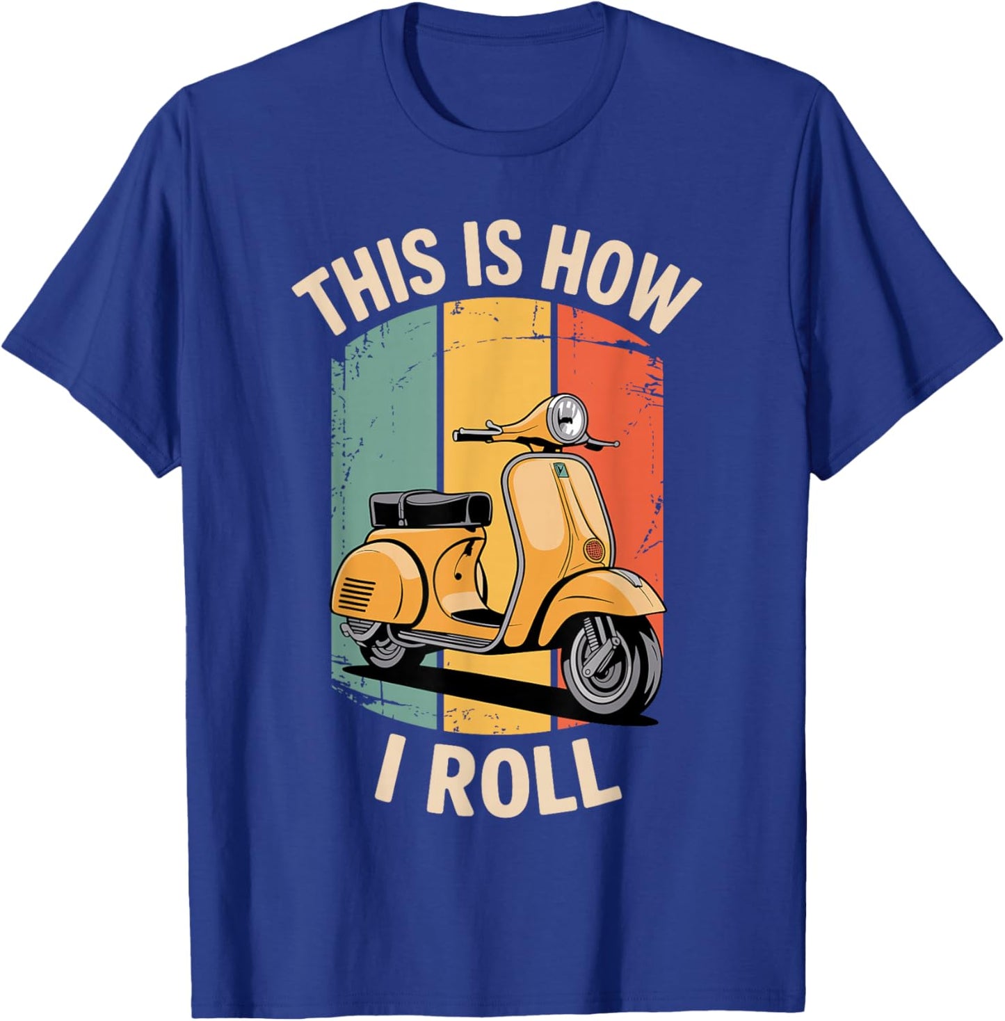 Funny Scooter Design Women Scooter Rider Moped T-Shirt - T-Shirt | Royal