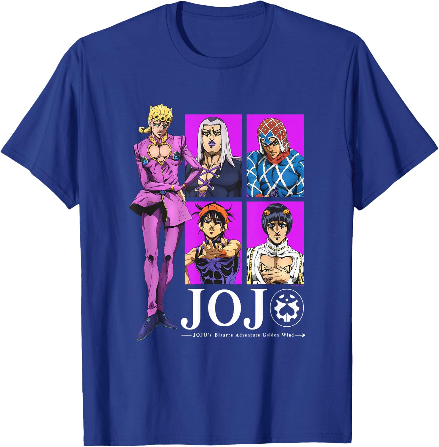 JoJo Golden Wind Giorno Abbacchio Mista Narancia Bruno Gang T-Shirt - T-Shirt | Royal