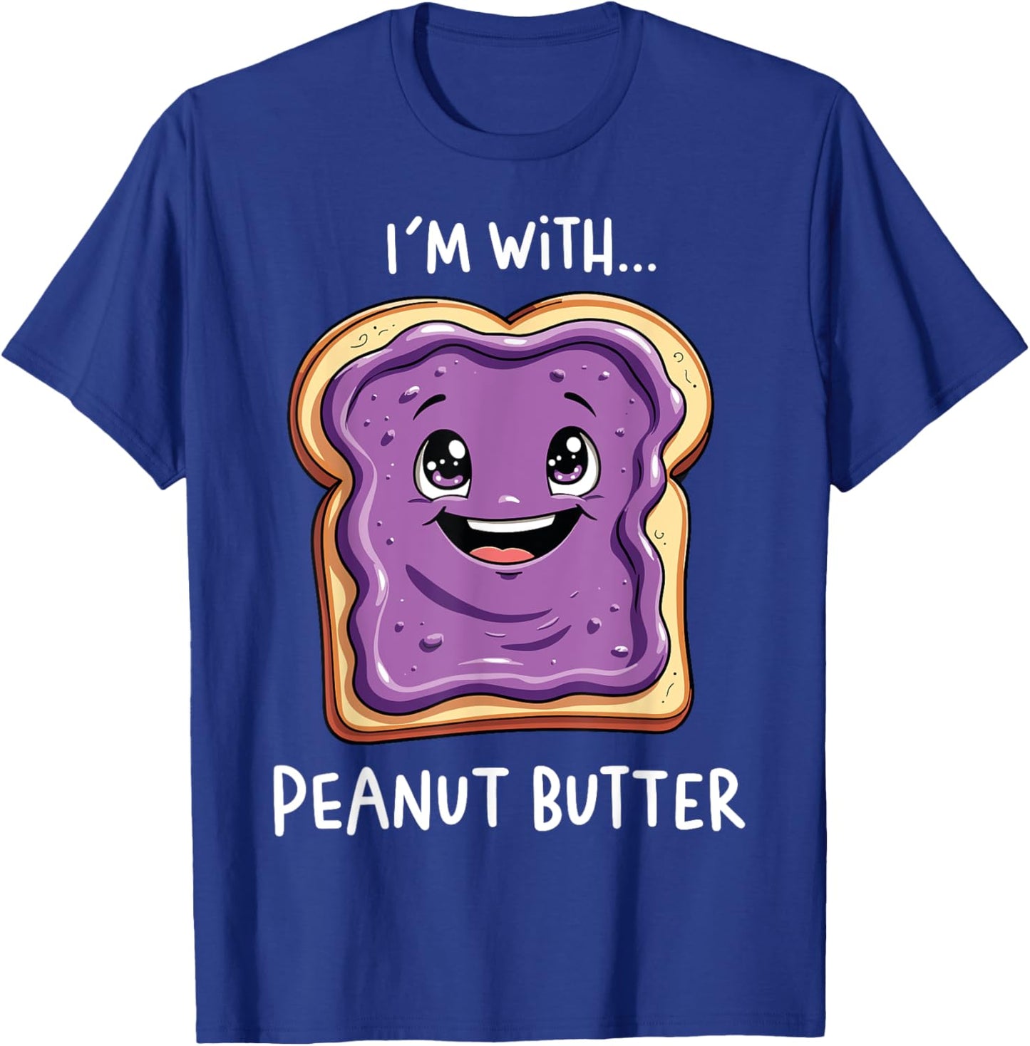Matching Couple Halloween Peanut Butter The With I'm Jelly T-Shirt - T-Shirt | Royal