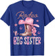Rodeo Big Sister Pink Boots Coquette CowGirl Birthday Party T-Shirt - T-Shirt | Royal