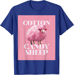 Fun Cute Fluffy Pink Sheep Design T-Shirt - T-Shirt | Royal