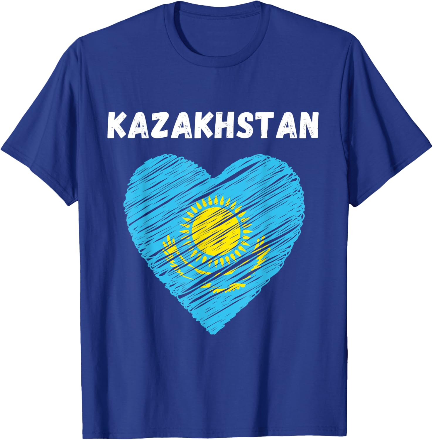 Kazakhstan Flag Holiday Kazakhstan Heart Kazakhstani Flag T-Shirt - T-Shirt | Royal