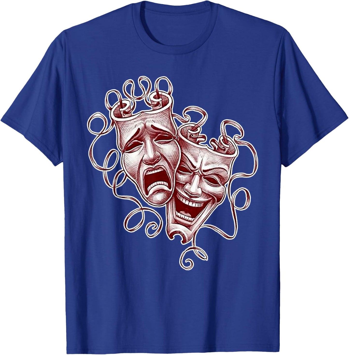 Urban Empyre Laugh Now Cry Later Chicano Tattoo Flash , Small, Black T-Shirt - T-Shirt | Royal