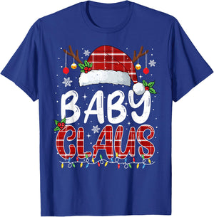 Baby Claus Christmas Lights Pajama Family Matching T-Shirt - T-Shirt | Royal