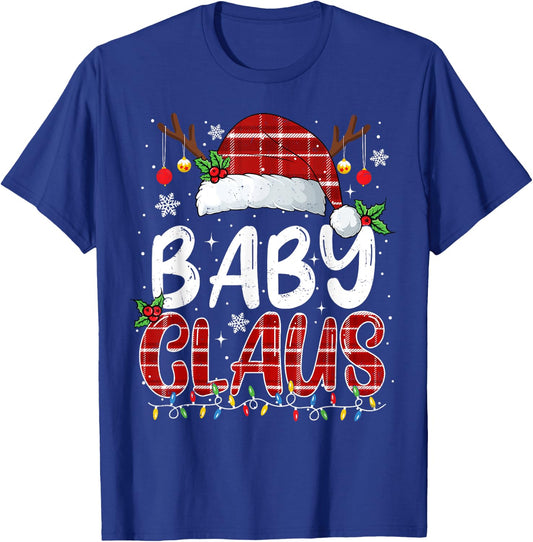Baby Claus Christmas Lights Pajama Family Matching T-Shirt - T-Shirt | Royal