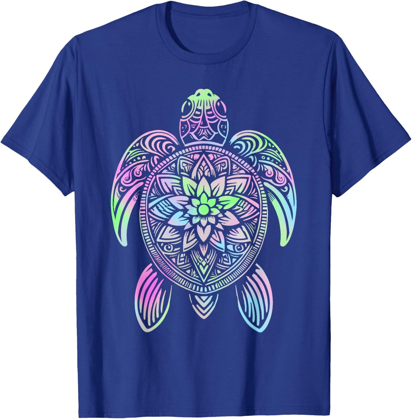 Hawaiian Tie Dye Sea Turtle T-Shirt - T-Shirt | Royal