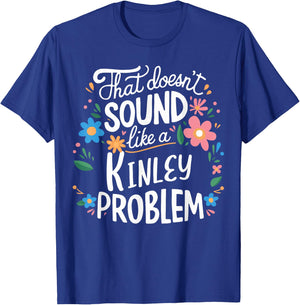 Kinley Personalized Cute Flower Girls Kinley Name T-Shirt - T-Shirt | Royal