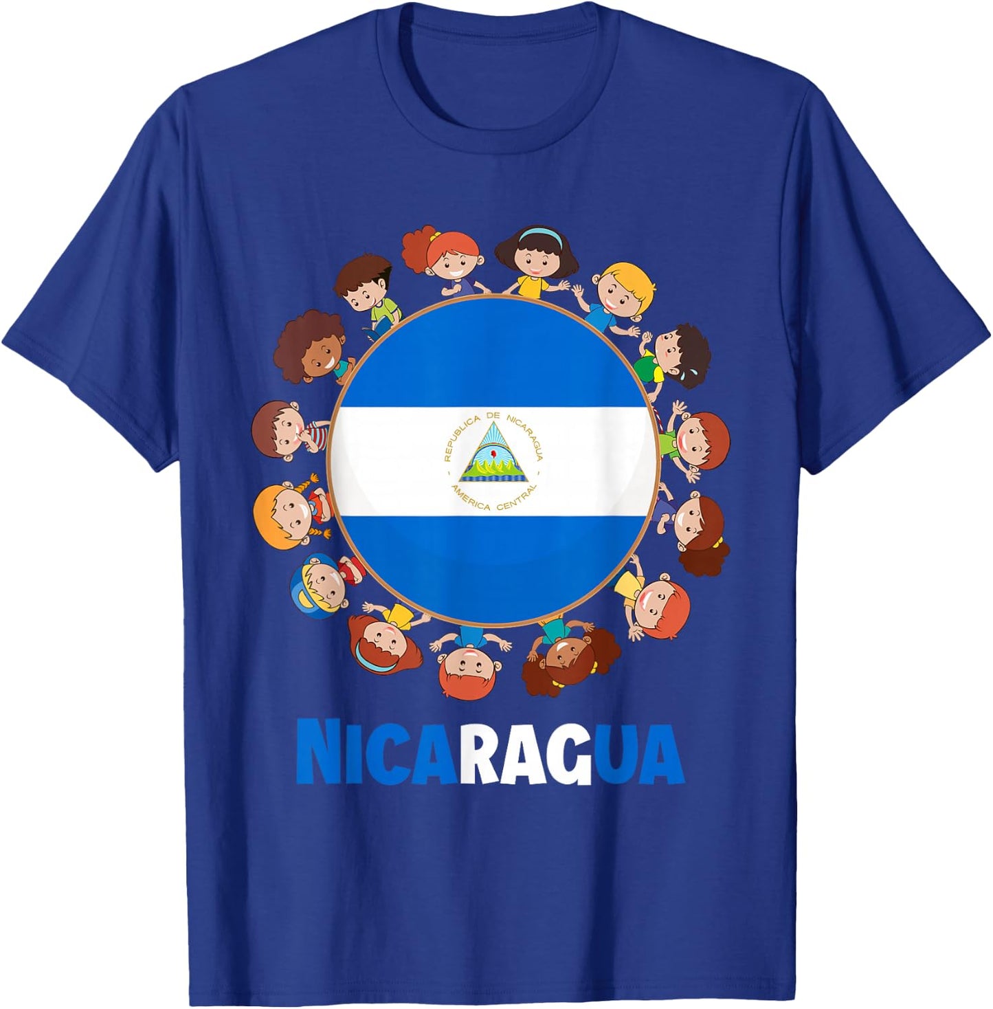 Nicaraguan Flag Hispanic Heritage Month Nicaragua Kids T-Shirt - T-Shirt | Royal