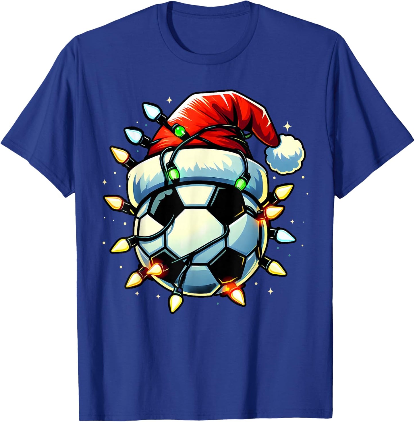 Christmas Soccer Xmas Santa Soccer Lover Men Boys Girls Kids T-Shirt - T-Shirt | Royal