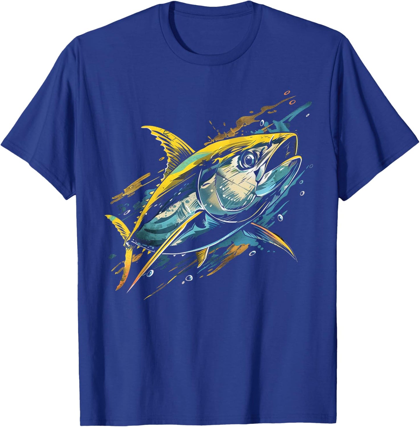 Yellowfin Tuna Fishing Big Game Fisherman T-Shirt - T-Shirt | Royal
