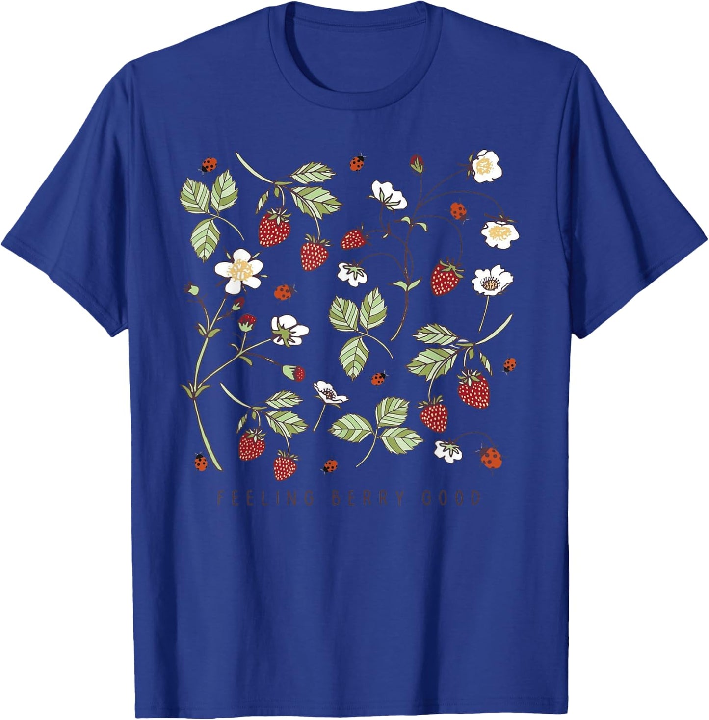 Boho Strawberry Feeling Berry Good Festival Fruit Lover Gift T-Shirt - T-Shirt | Royal