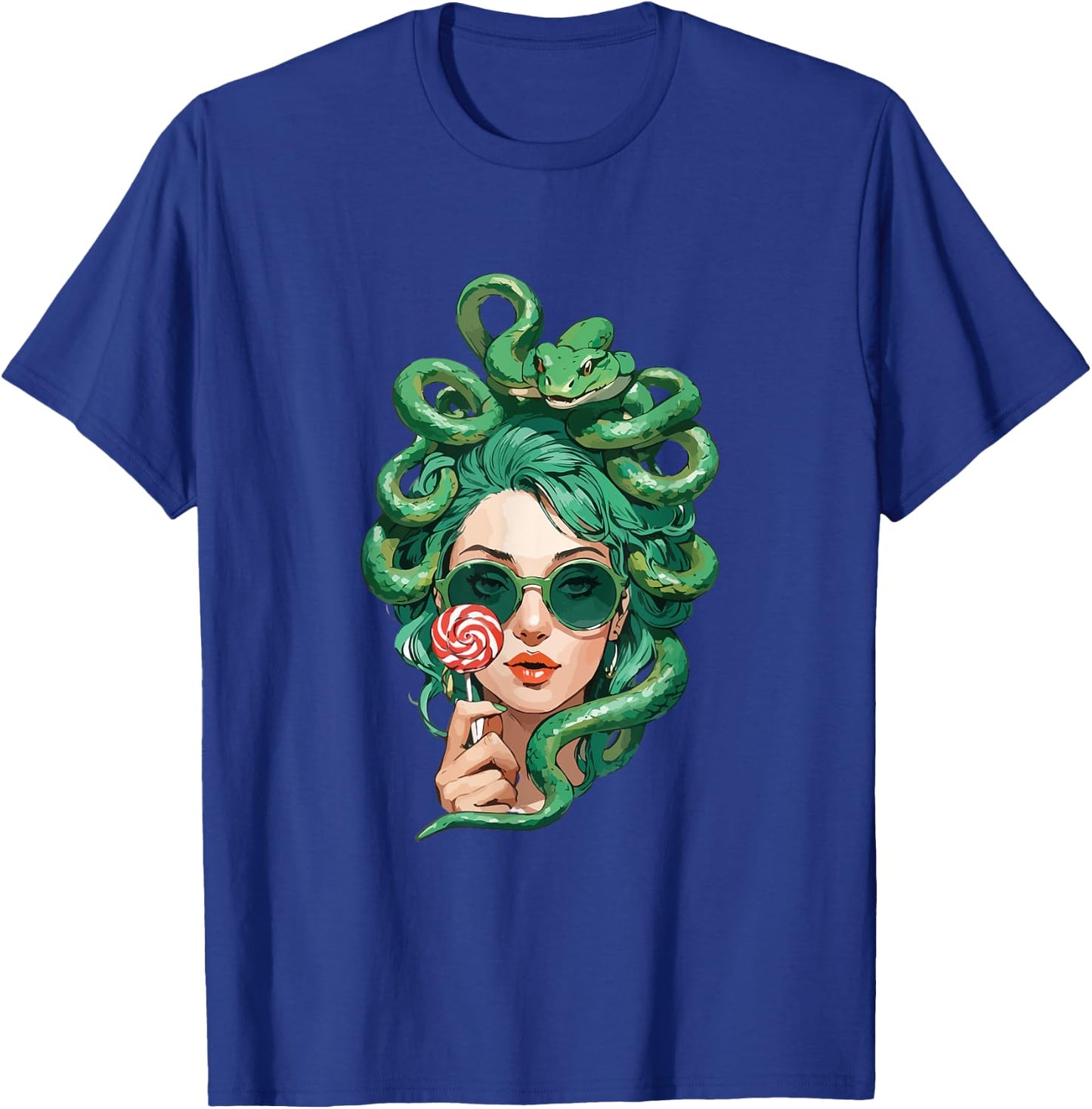 Medusa Greek Mythology Gorgon Snake Hair Mythical Creature T-Shirt - T-Shirt | Royal