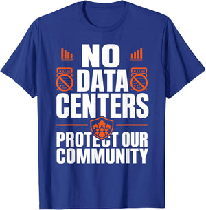 No Data Centers Protect Our Community Retro T-Shirt - T-Shirt | Royal
