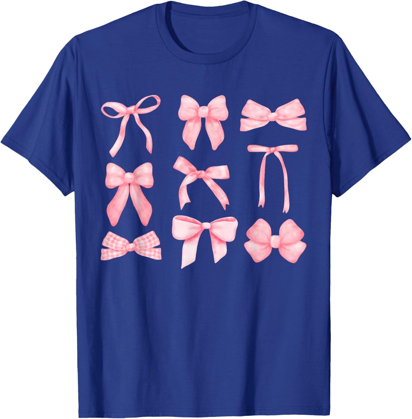 Bows Coquette Bow Coquette Aesthetic Preppy Girly Girl T-Shirt - T-Shirt | Royal