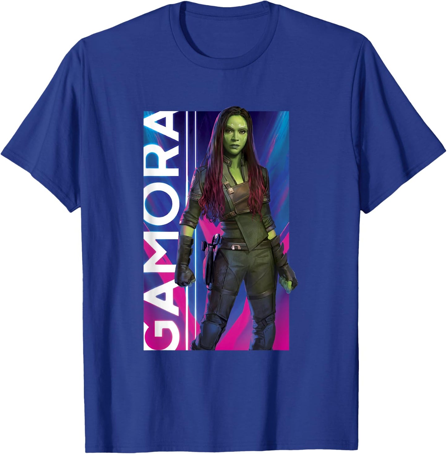 Marvel Guardians of The Galaxy Vol. 3 Vintage Gamora Panel T-Shirt - T-Shirt | Royal