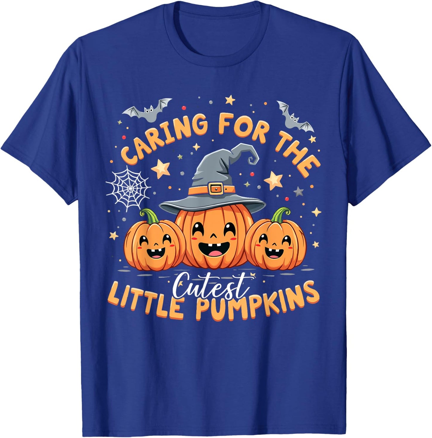 Caring For The Cutest Little Pumpkins Halloween Nurse T-Shirt - T-Shirt | Royal