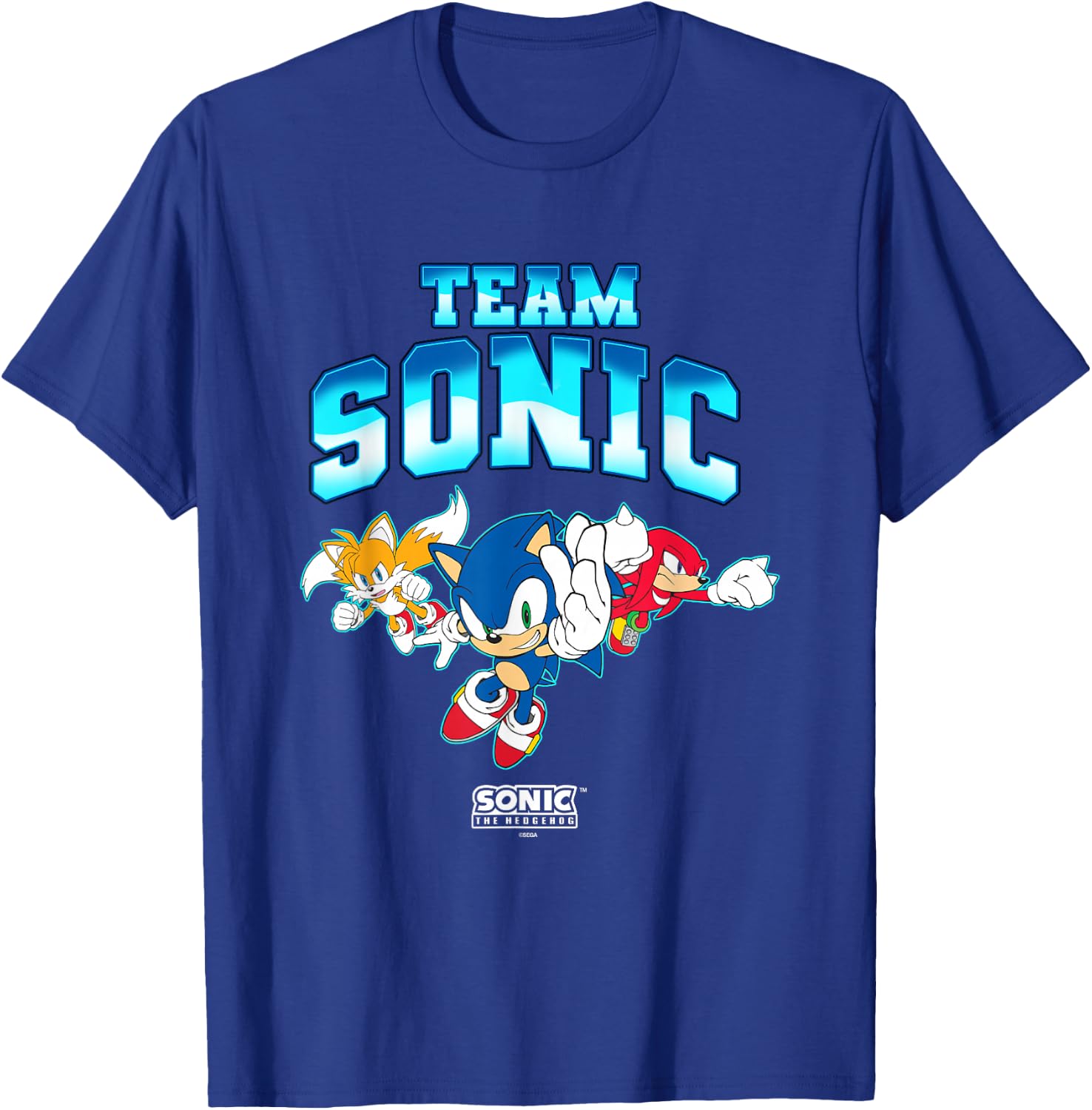 Sonic The Hedgehog Team Sonic Main Trio Epic Group Shot T-Shirt - T-Shirt | Royal