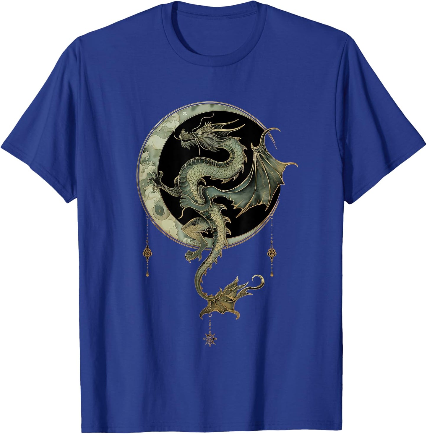 Emerald Dragon of the Moonlit Realm T-Shirt - T-Shirt | Royal